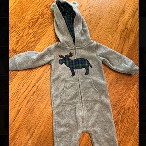 Carter’s Fleece Moose Hooded Outfit 9 Months